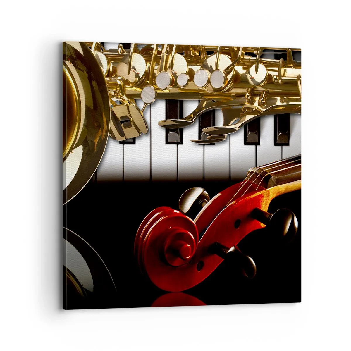 Schilderen op canvas - Plaatwerk, hout en ivoor - 70x70 cm