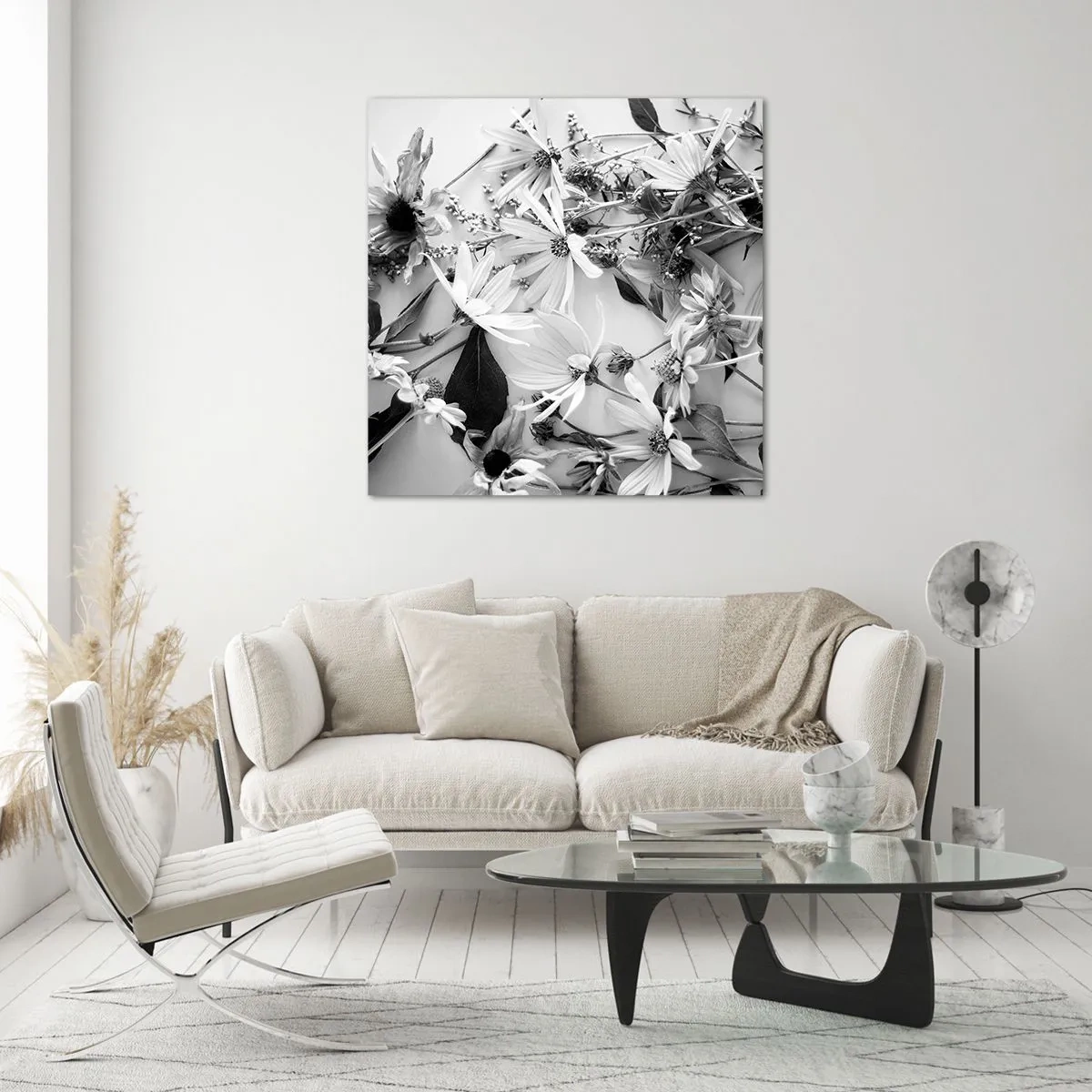 Schilderen op glas - Niet-boeket bloemen - 50x50 cm