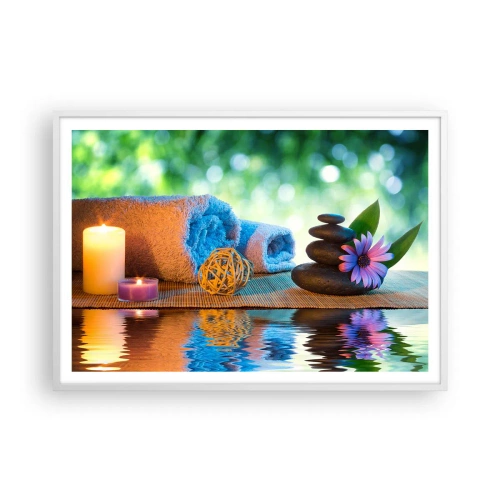 Poster in een witte lijst - Tijd voor het lichaam - 100x70 cm