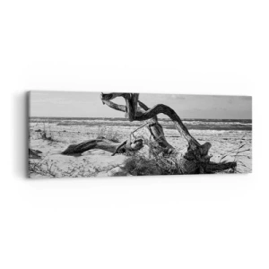 Schilderen op canvas - Zee sculptuur - 90x30 cm