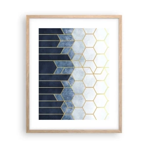 Een poster in een licht eiken lijst - Compositie in een gesyncopeerd ritme - 40x50 cm