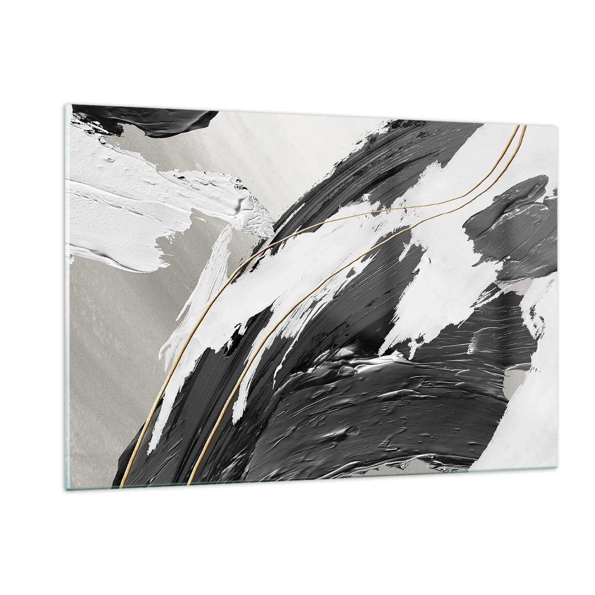 Schilderen op glas - Abstractie op grote schaal - 120x80 cm