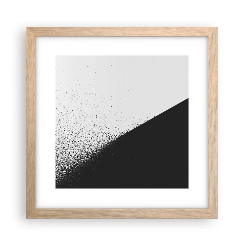 Een poster in een licht eiken lijst - Steeds sneller, meer en meer - 30x30 cm