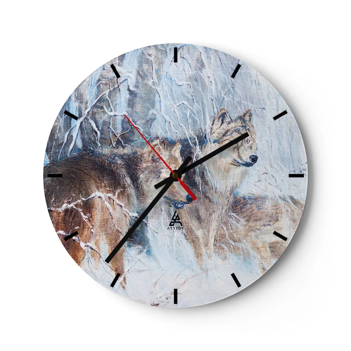 Wandklok - Klok - Aandacht! Hier komt ... - 40x40 cm