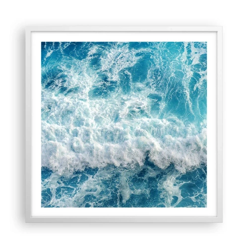 Poster in een witte lijst - Vrolijk en springend - 60x60 cm