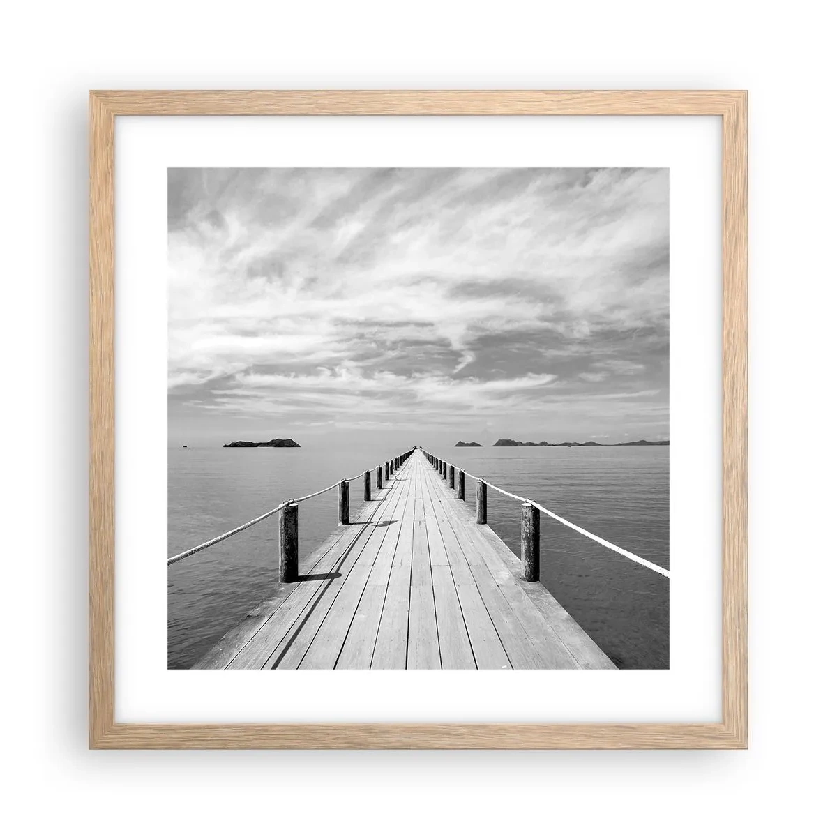 Een poster in een licht eiken lijst - Of misschien een reis... - 40x40 cm