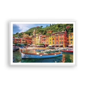 Poster in een witte lijst - Italiaanse ochtend - 91x61 cm