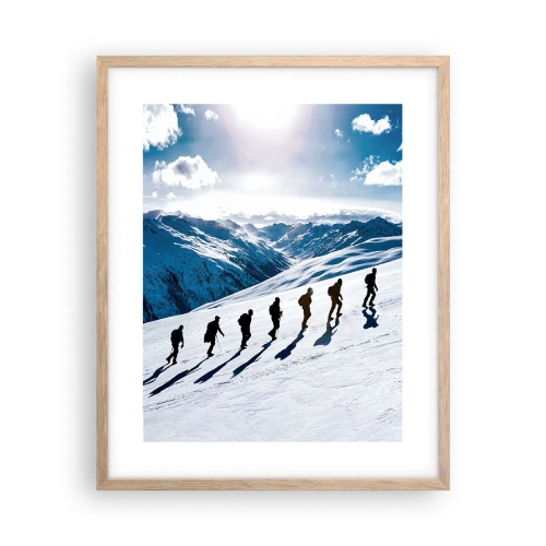 Een poster in een licht eiken lijst - Het team van de veroveraars - 40x50 cm