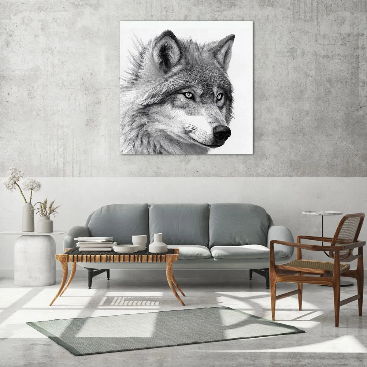 Schilderen op glas - Alfa – zonder twijfel - 40x40 cm