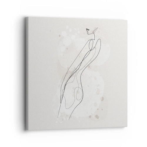 Schilderen op canvas - De blik dwaalt af - 30x30 cm