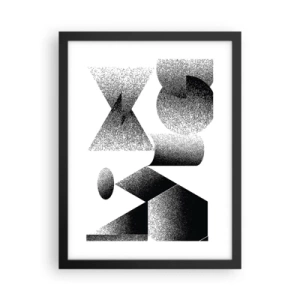 Poster in een zwarte lijst - Hoeken en ovalen - 30x40 cm
