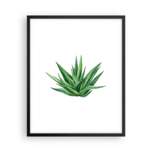 Poster in een zwarte lijst - Groen – kracht – leven - 40x50 cm