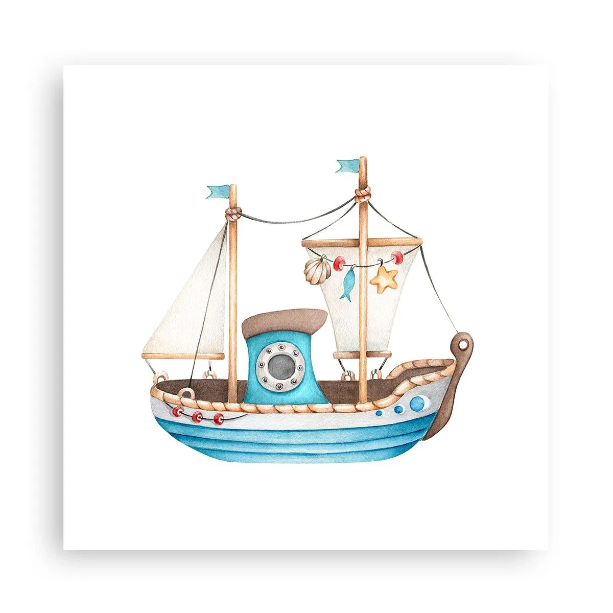 Poster - Ahoi, avontuur! - 30x30 cm