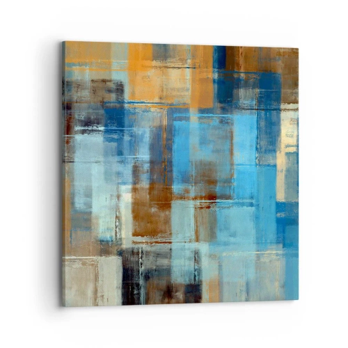 Schilderen op canvas - Door de blauwe sluier - 70x70 cm
