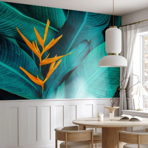 Fotobehang Premium Sand - Eden bloem - Strelitzia Koninklijk, Bloem, Afrika - 400x280 cm