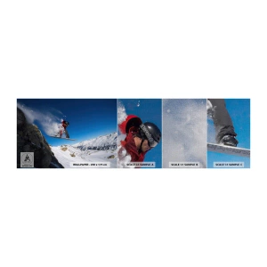 Fotobehang Monster Premium Canvas - En je werd een deel van de ruimte - Landschap, Snowboarden, Sport - 100x30 cm