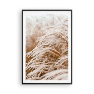 Poster in een zwarte lijst - Buig je neer voor de herfstzon - 61x91 cm