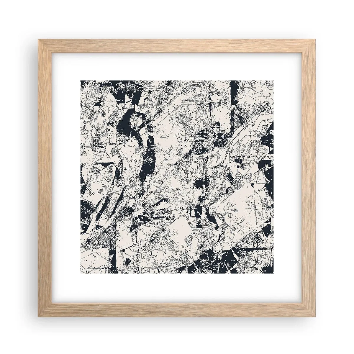 Een poster in een licht eiken lijst - Interpenetratie van tegenstellingen - 30x30 cm