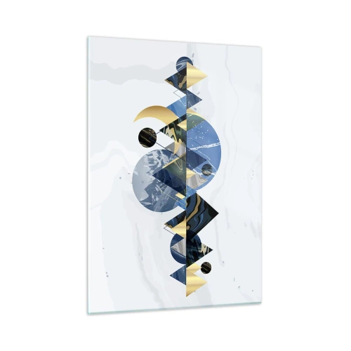 Schilderen op glas - Geometrisch landschap - 50x70 cm