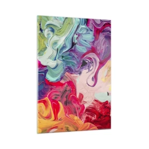 Schilderen op glas - De geboorte van kleuren - 50x70 cm