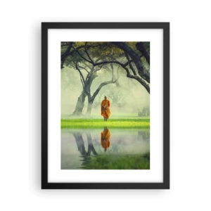 Poster in een zwarte lijst - Op weg naar verlichting - 30x40 cm