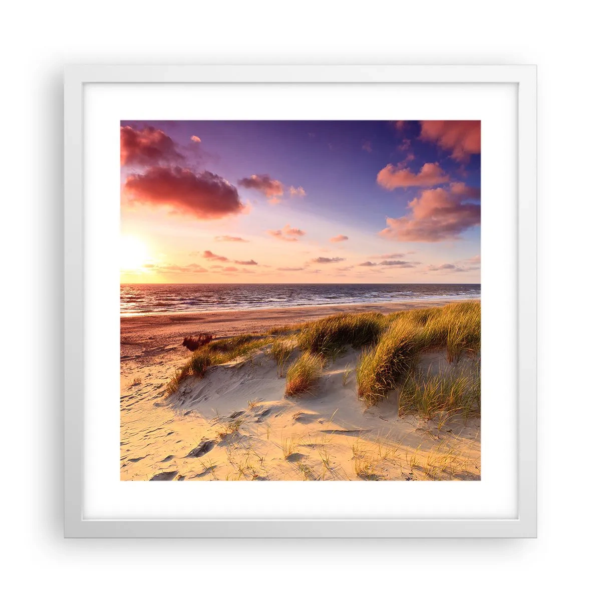 Poster in een witte lijst - De lucht ruikt al in de zomer - 40x40 cm