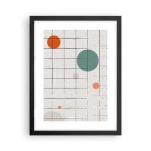 Poster in een zwarte lijst - Gevangen. Wij of zij? - 30x40 cm
