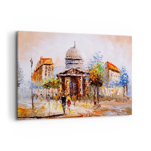 Schilderen op canvas - Parijs wandeling - 100x70 cm