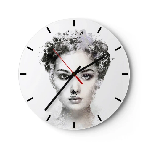 Wandklok - Klok - Een uiterst stijlvol portret - 40x40 cm