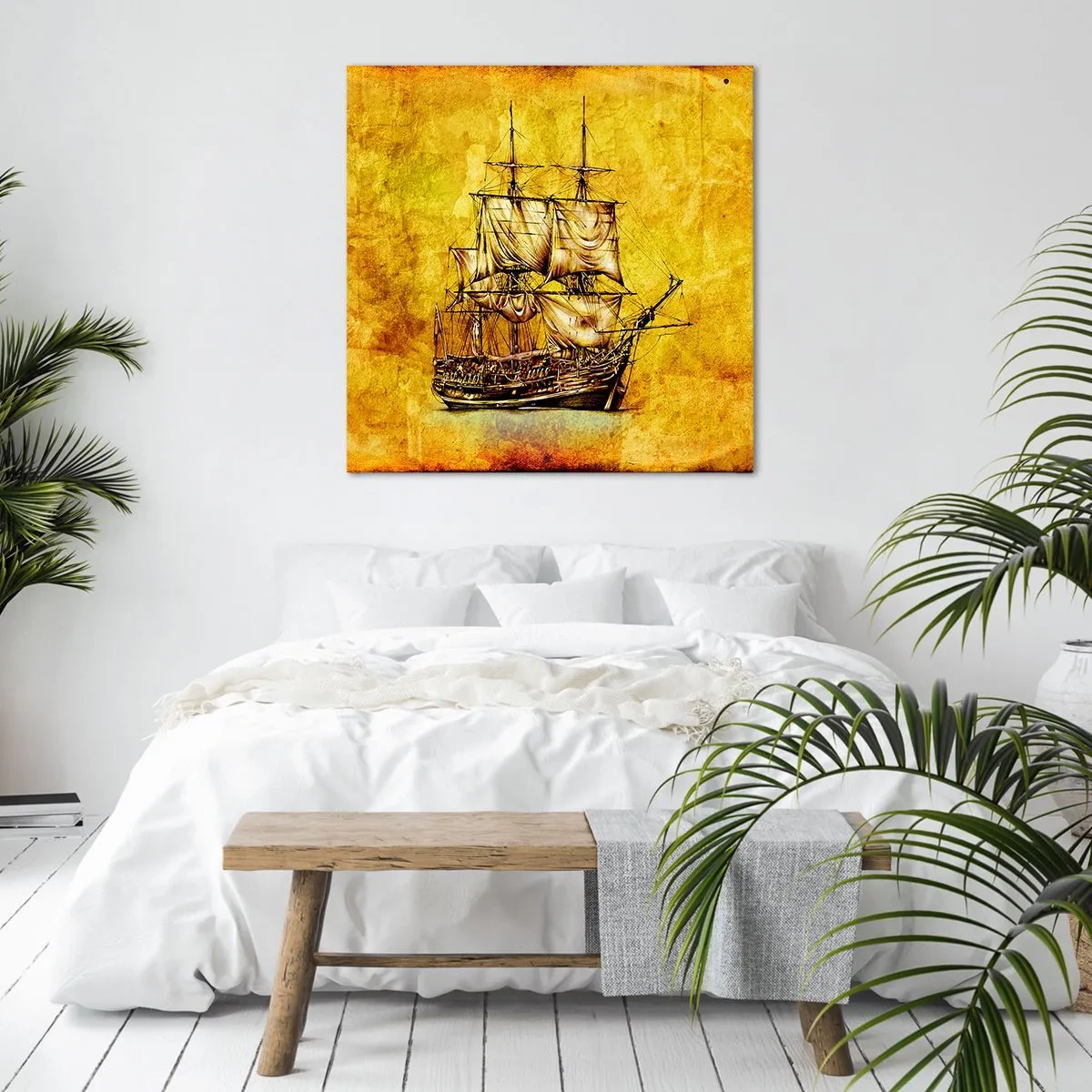 Schilderen op canvas - Richting Tortuga! - 30x30 cm