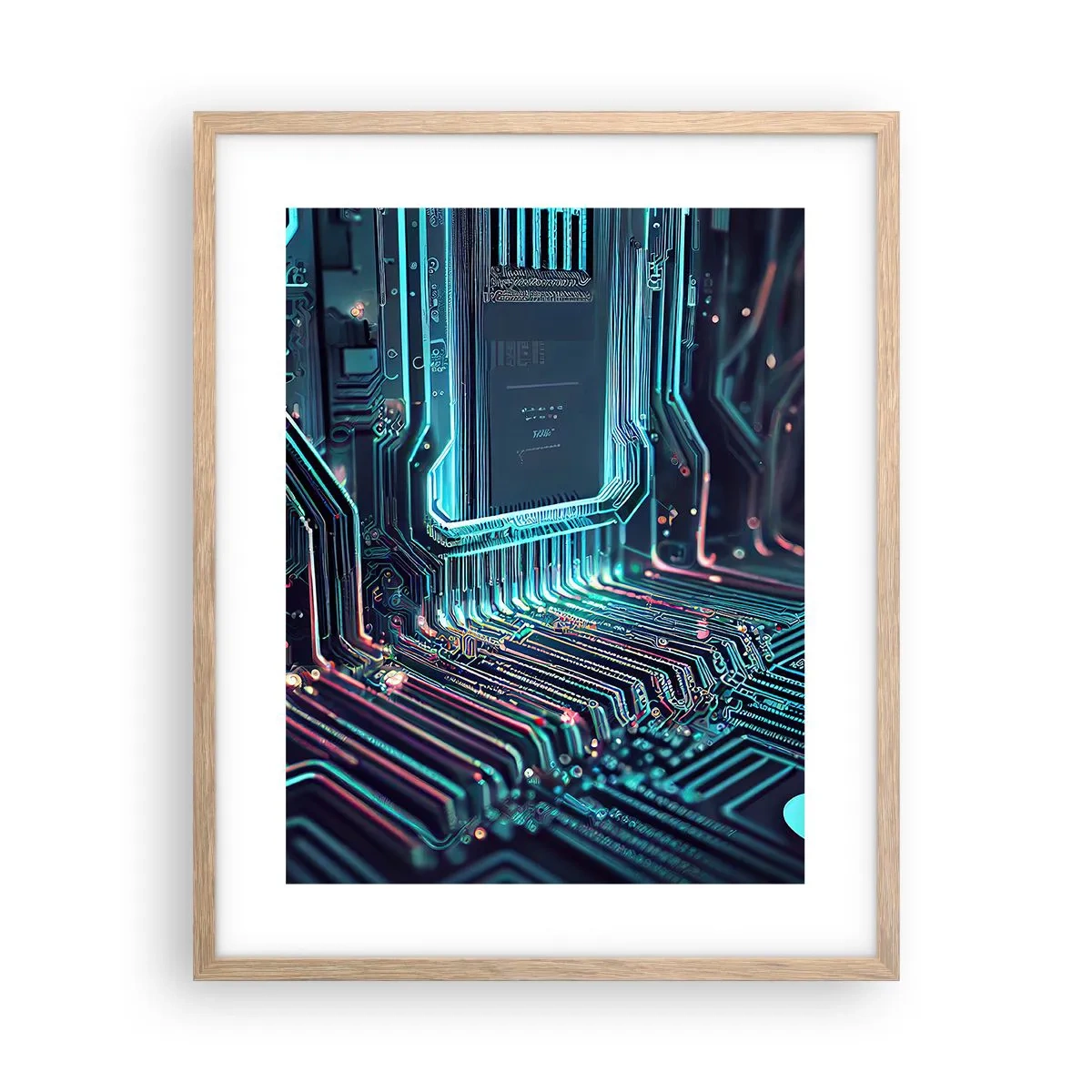 Een poster in een licht eiken lijst - Ik ben aan het denken… - 40x50 cm