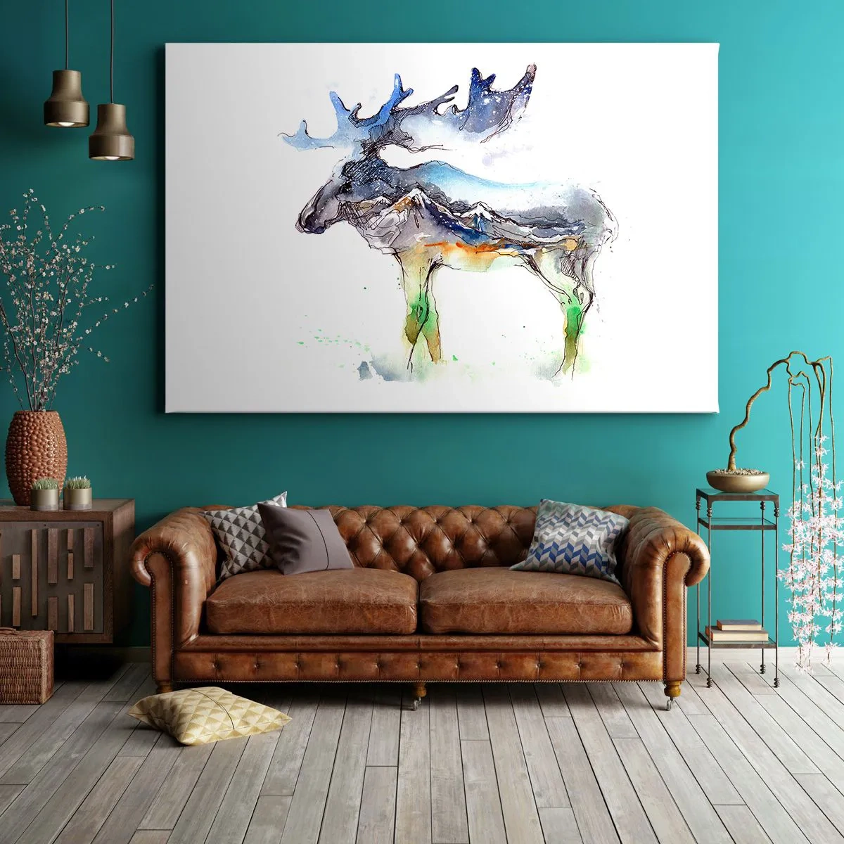 Schilderen op canvas - De held van een winters verhaal - 100x70 cm