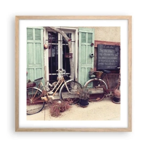 Een poster in een licht eiken lijst - Lang leve de provincie - 50x50 cm