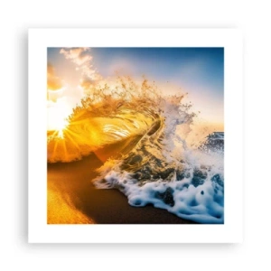 Poster - Plezier in het zand - 40x40 cm