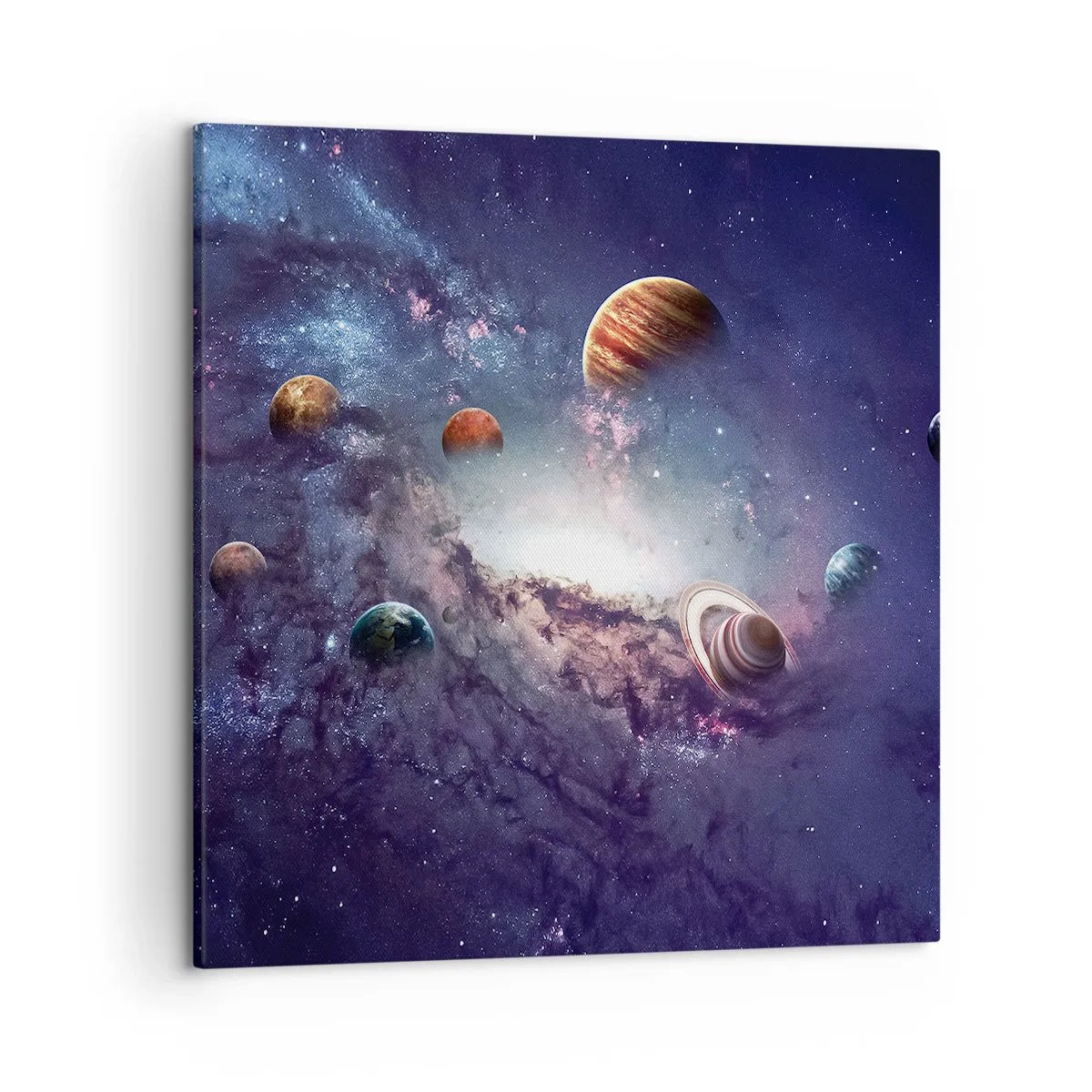 Schilderen op canvas - Zonne-dans systeem - 50x50 cm