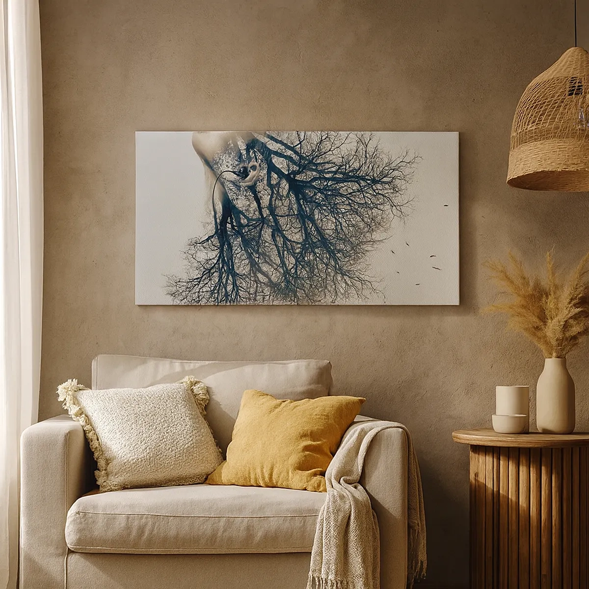 Schilderen op canvas - Luisteren naar het gefluister van bomen - 30x30 cm