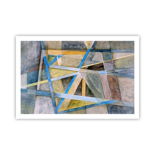 Poster - Recht of diagonaal? - 91x61 cm