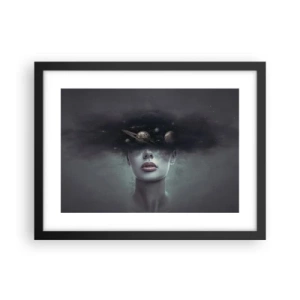 Poster in een zwarte lijst - En de planeten worden gek... - 40x30 cm