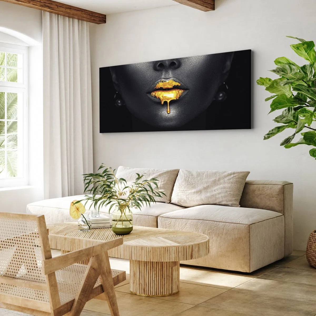 Schilderen op canvas - Goldmouth - 160x50 cm