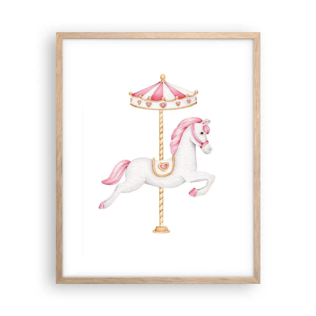 Een poster in een licht eiken lijst - Hij raakte de grond rennend - 40x50 cm