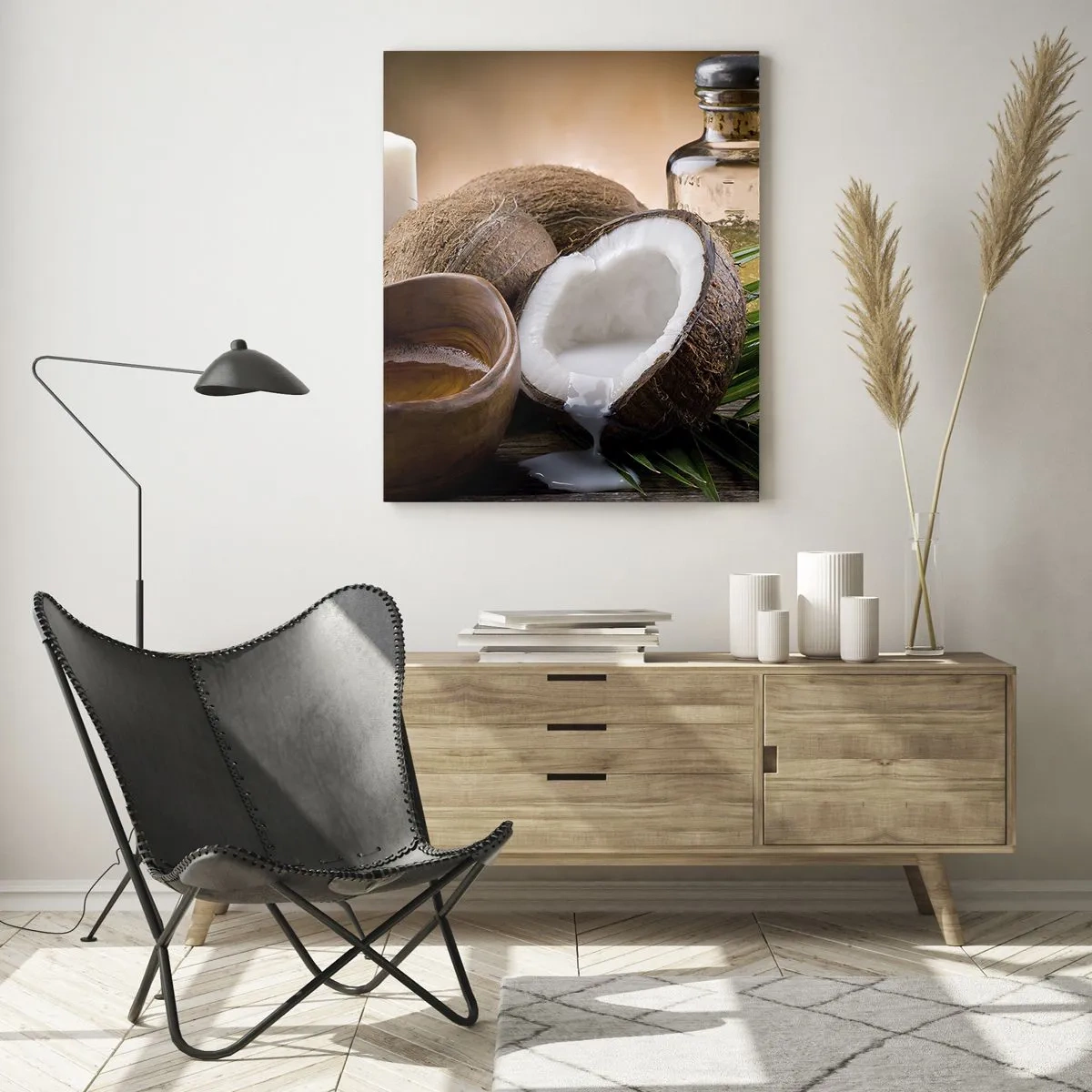 Schilderen op glas - Gezondheid van tropische eilanden - 50x70 cm