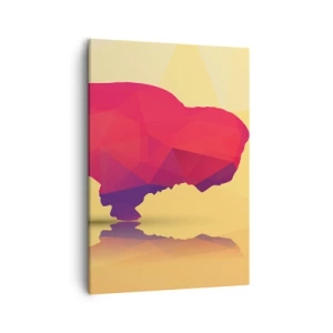 Schilderen op canvas - De amarantkracht van de bizon - 50x70 cm