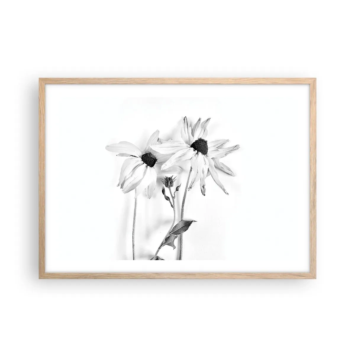 Een poster in een licht eiken lijst - Niemand wil alleen zijn - 70x50 cm