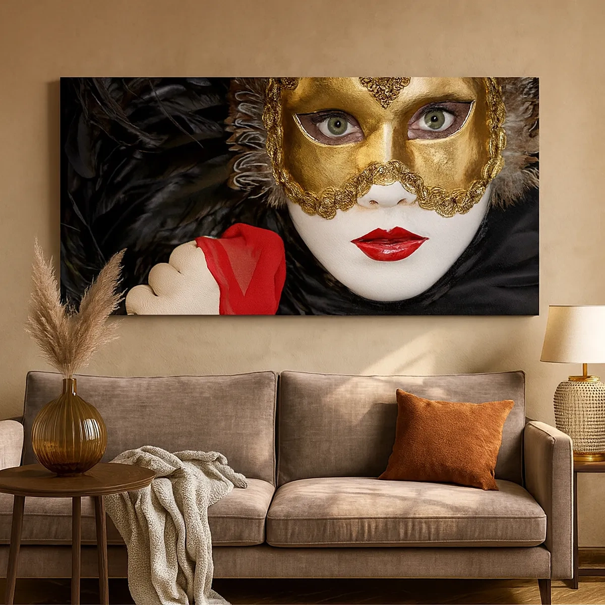 Schilderen op canvas - Het leven is een grote bal  - 30x30 cm