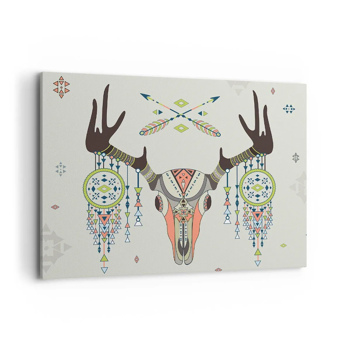 Schilderen op canvas - Trofee van Indiase jager - 120x80 cm