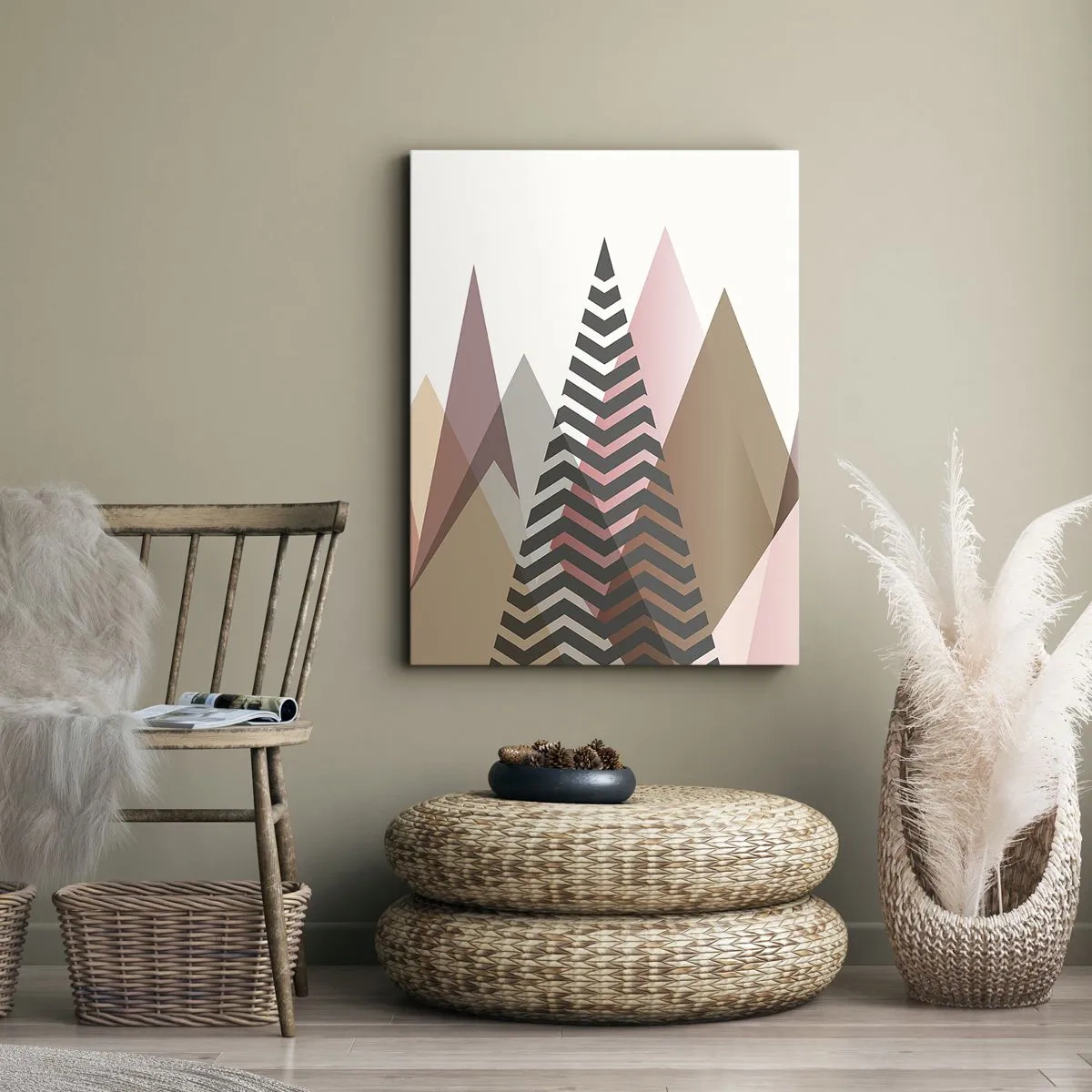 Schilderen op canvas - Piramidaal uitzicht - 50x70 cm