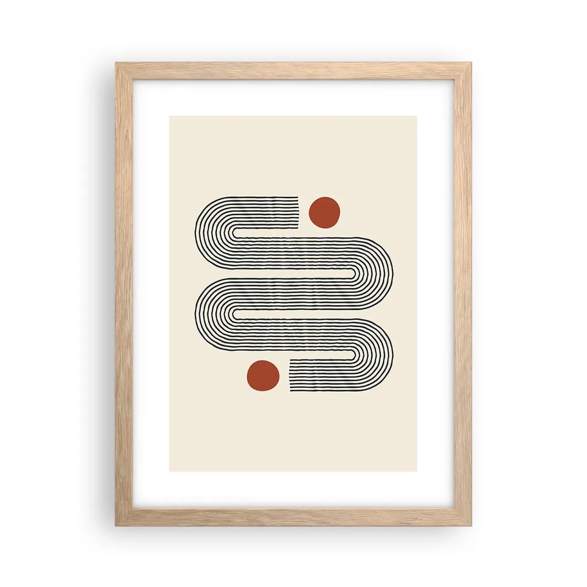 Een poster in een licht eiken lijst - Van het begin tot het eind - 30x40 cm