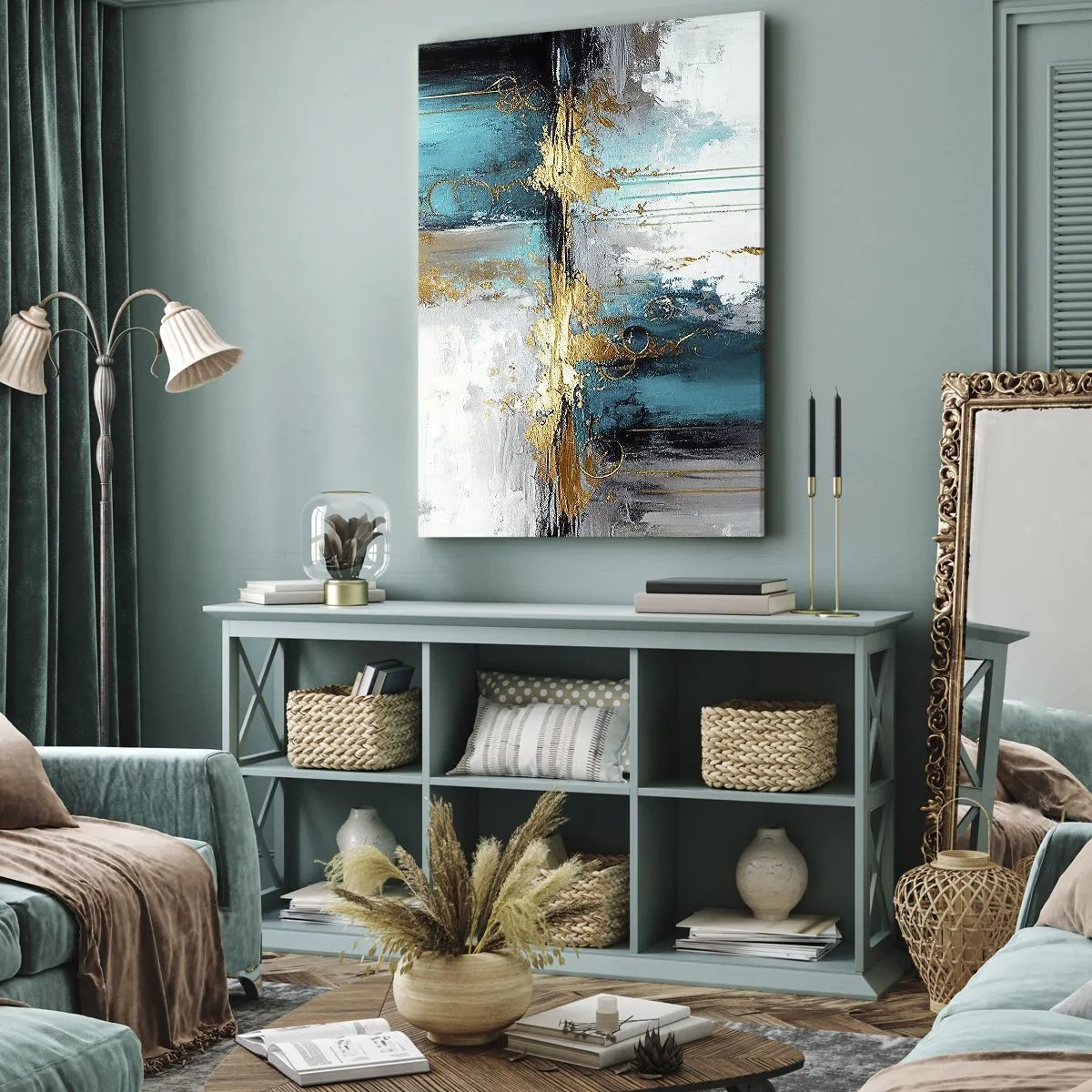 Schilderen op canvas - Alles vloeit - 80x120 cm