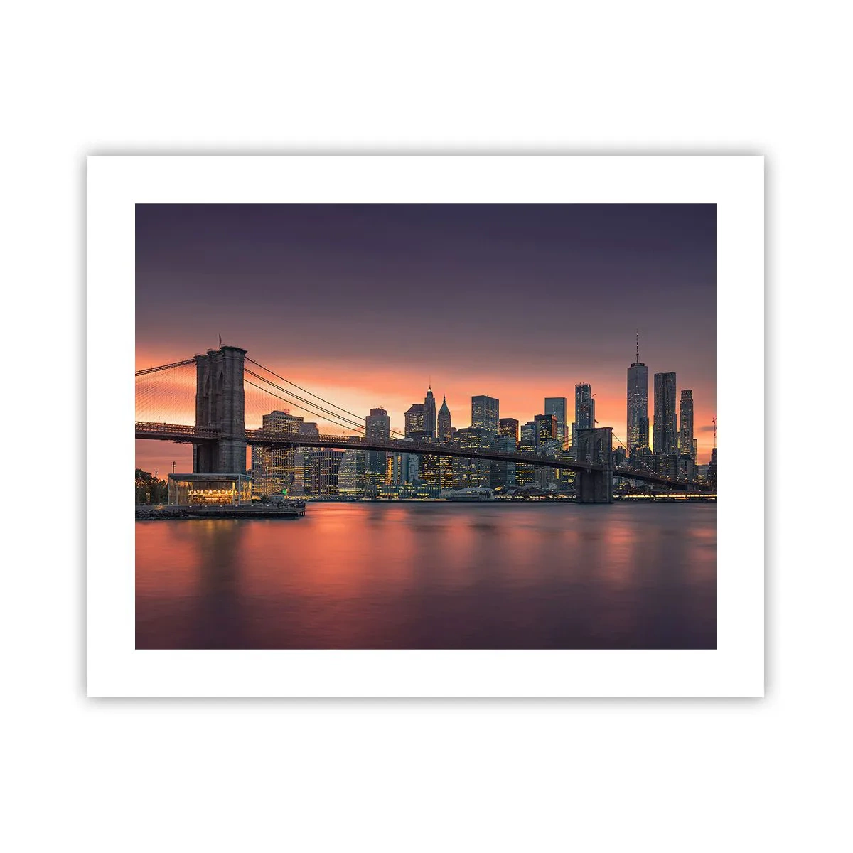 Poster - Ondergedompeld in lila stilte - 50x40 cm