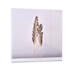 Schilderen op glas - Tegen het niets - 40x40 cm